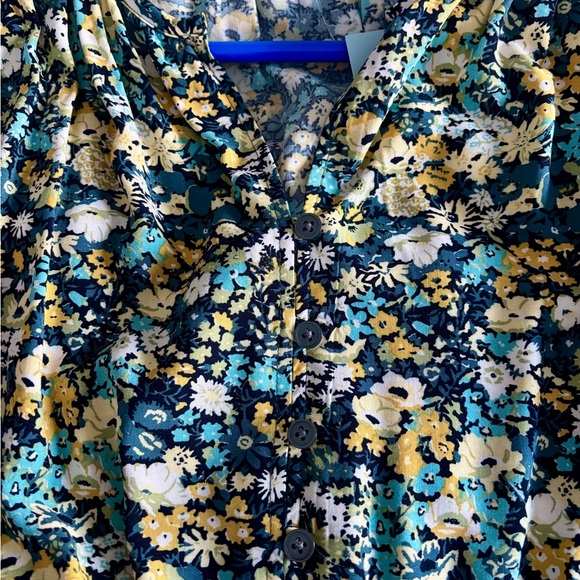 NWT LOFT Floral Button Long Sleeve Dress Size XSP - Picture 2 of 2